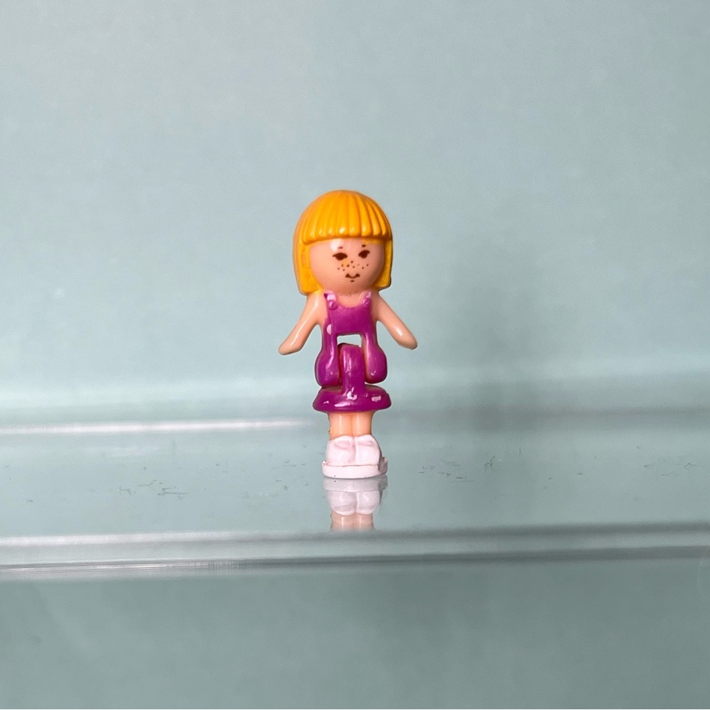 Vintage Polly Pocket 1991 Blue Funtime Clock, Midge